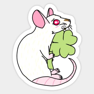 Lucky Clover Rat (Full Color Version 2) Sticker